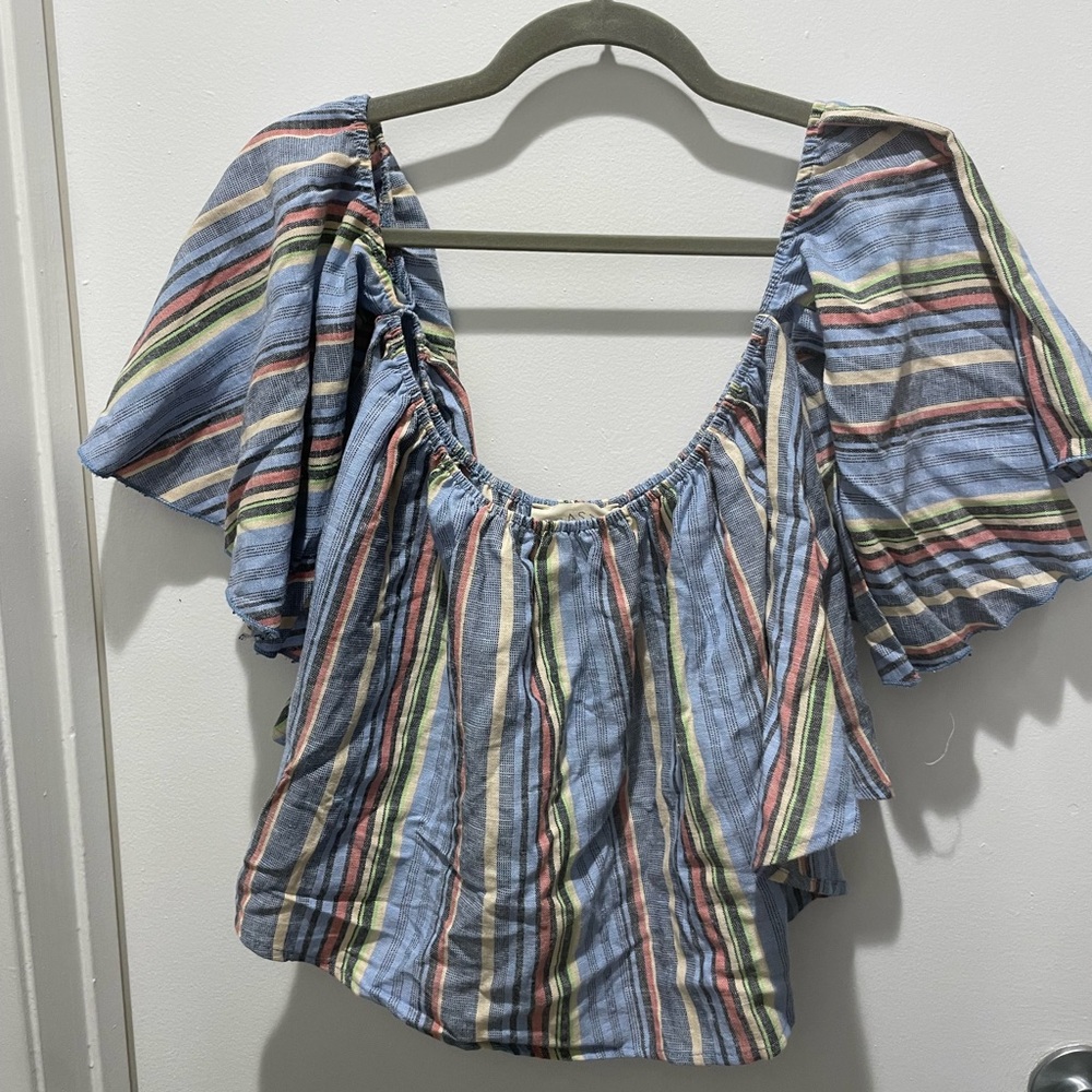 Striped Multicolor Women's off shoulder Top